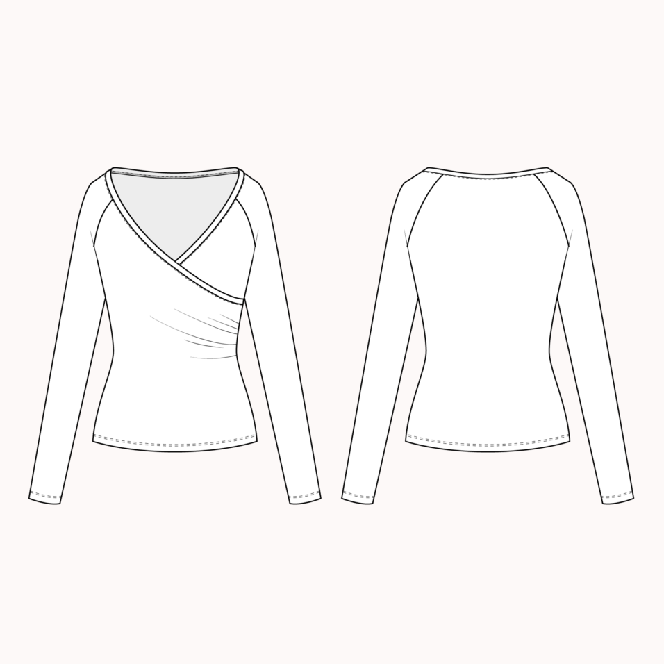 Rebecca :<br>haut cache-cœur